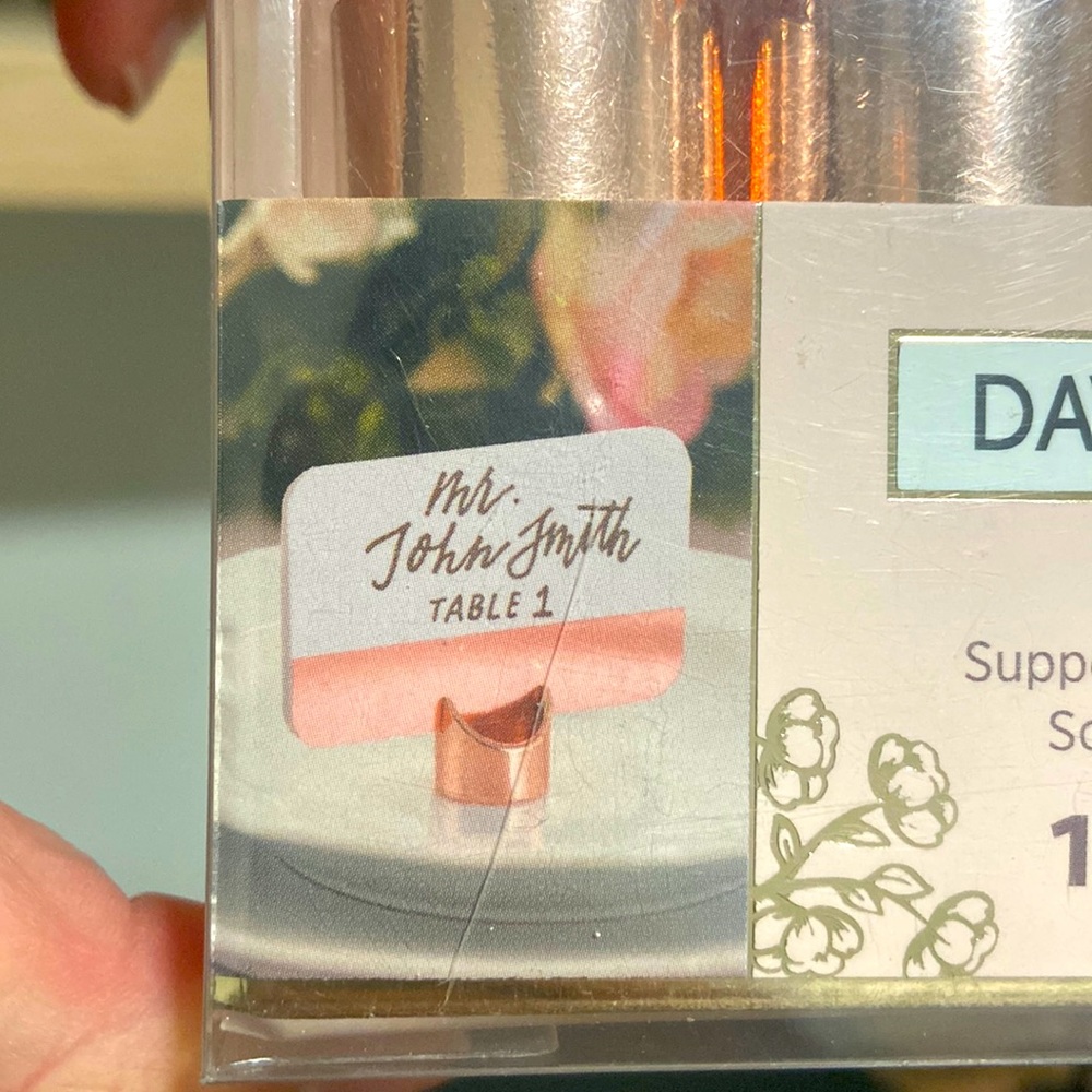 Rose gold table Card Holders